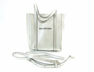 BALENCIAGA バレンシアガ 551815 2way シルバー ハンドバッグ ショルダーバッグ 鞄 ∠UP4235