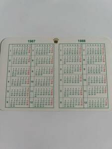 ①ロレックス ROLEX 1987-1988 calendar カレンダー R番 ヴィンテージ アンティーク 付属品 純正付属品