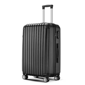 スーツケース キャリーケース キャリーバッグ 機内持ち込み 不可　大型軽量キャリーケース TSAロック ブラック　Mサイズ