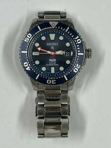 34007【V157-0BT0】SEIKO/セイコー　ネイビーブルー　プロスペックス　ソーラー　ダイバー　200m　PADI