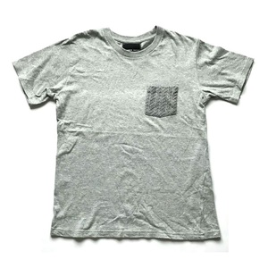 NUMBER (N)INE DENIM ナンバーナイン デニム ロゴ プリント 半袖 Tシャツ 灰 size:M /音符 カットソー トップス N(N) メンズ