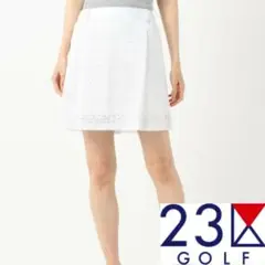 【新品タグ付き】23区ゴルフ ロゴメッシュジャガードスカート レディースⅠ