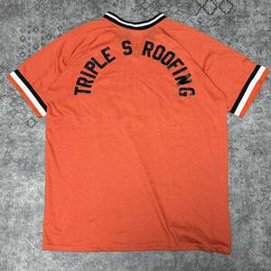 USA製 70s 80s MPCJ 半袖 Tシャツ ゲームシャツ ブラック オレンジ ユニフォーム 70年代 80年代 ヴィンテージ ビンテージ vintage