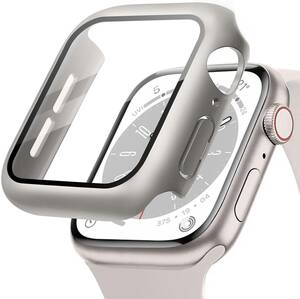 POLINK 対応 Apple Watch ケース Series 9/8/7/6/5/4/SE2/SE 40mm PC素材 強化ガラス アップルウォッチ 保護カバー 超薄型 高耐久 耐衝撃