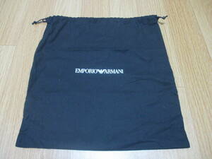 新品 EMPORIO ARMANI エンポリオアルマーニ 巾着 バッグ保存袋 黒 ロゴ 布袋 バッグ