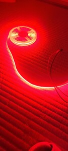 爆光！24v用COBテープLEDより明るい赤red5mウイング内やシャーシ下にもカット可能かなり目立ちますデコトラク別途カット配線可能