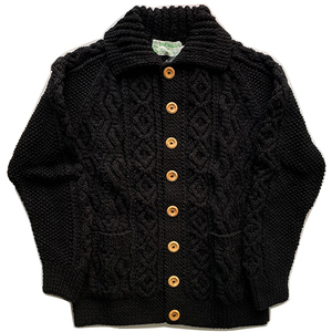 【定価￥65450】INVERALLAN インバーアラン 3ALUMBER WOOLケーブルアランニットセーターBLACKジャケット 34サイズ 新品未使用