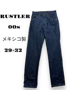 メキシコ製　29×32 00s 古着　ラスラー　RUSTLER ジーンズ　デニム