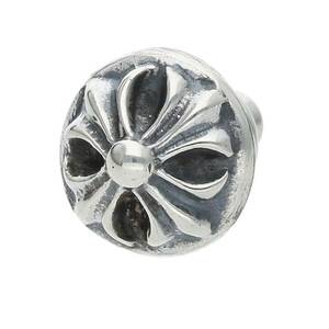 クロムハーツ Chrome Hearts STUD CRSBLL/クロスボールスタッド シルバーピアス 中古 SS07