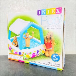 家庭用 サンシェードプール 新品未開封 INTEX インテックス 57470J 長さ1.57×幅1.57×高さ1.22ｍ 2歳以上 子供プール / 5950