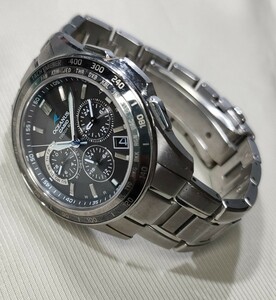 稼働品 CASIO OCEANUS 定価131,250円 電波ソーラー腕時計 OCW-S1200 メンズ チタン オシアナス