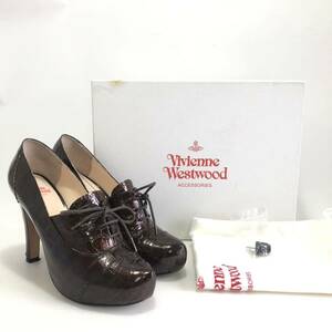 Vivienne Westwood ヴィヴィアンウエストウッド　パンプス ハイヒール ブラウン ブーティー サイズ36 レディース 靴 箱付