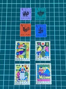 中国切手 消印あり 特30(4種完）1959年 特66(4種完） 1964年