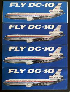 FLY DC-10 ステッカー　JAL 飛行機　日本航空　シール　昭和レトロ　レア　ビンテージ　アンティーク 非売品