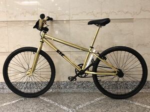 激レア 2007年/50台限定 真鍮製ヘッドパッチ仕様 FTC x W-BASE 24″BMX（VISIVIMポーチ付）フレーム ブリンブリンゴールド（by Tetsuji)