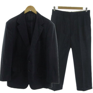 ジェイプレス J.PRESS スーツ NEW ENGLAND MODEL ジャケット テーラードカラー シングル 2B パンツ 日本製 グレンチェック 紺 AB6