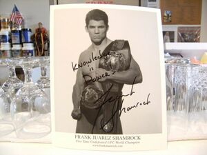 非売品★ボデイビル,プロレス,格闘技★総合格闘技 UFC 世界ライトヘビー級王者 Frank Shamrock フランク・シャムロック 直筆サイン★筋トレ