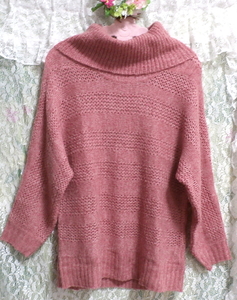 桃ピンク色セーター/トップス/ニット Peach pink sweater/tops/knit