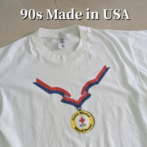 90s USA製 American Red Cross Tシャツ シングルステッチ　XL