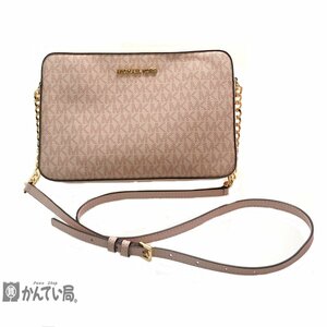 MICHAEL KORS マイケル コース ショルダーバッグ ピンク ゴールド 可愛い コンパクト 5ｃｍ幅 マチ有 薄ピンク レディース MK ブランド