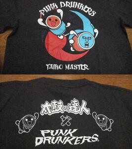 送料無料 未使用 太鼓の達人パンクドランカーズ punkdrunkers コラボ Tシャツ L バンダイ ナムコ bandai namco アーケード ゲームセンター