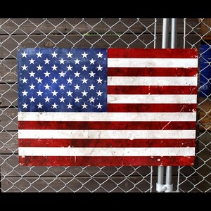 アメリカンスティールサイン「USA Flag」 VXL-146 星条旗 USAフラッグ メタルサイン 看板 アメリカ雑貨 アメリカ