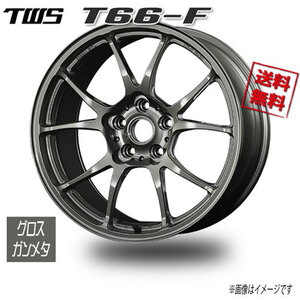 TWS TWS T66-F グロスガンメタ 18インチ 5H100 9J+44 4本 56 業販4本購入で送料無料