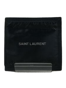 SAINT LAURENT◆Black Nylon Travis Wallet/2つ折り財布/-/BLK/メンズ/588191