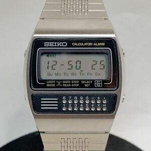 希少 美品 セイコー カリキュレーター アラーム SEIKO CALCULATOR ALARM C359-5000 稼働品 デジタル 腕時計 純正ブレスレット ビンテージ
