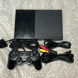 〈動作確認済み〉PS2 プレイステーション2 SCPH-90000CB チャコールブラック 薄型 最終型 本体 プレステ2 PlayStation