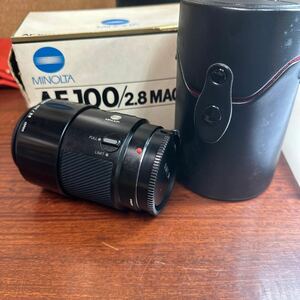 レンズ レトロ　minolta AF100/2.8 micro カメラ　case LH-1034