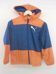 ◇ PUMA プーマ キッズ 子供服 長袖 ジャケット サイズ140 オレンジ系 ブルー系 メンズ E