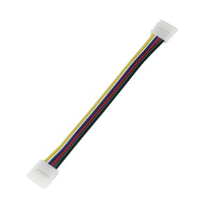 12mm 非防水 6端子 LEDテープライト用 接続ケーブル+コネクタ 両端子 14cm 2個