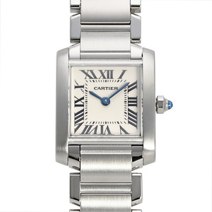 カルティエ Cartier タンク フランセーズSM W51008Q3 シルバー文字盤 中古 腕時計 レディース