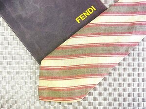 ♪33363D♪状態並品【ストライプ 柄】フェンディ【FENDI】細ネクタイ