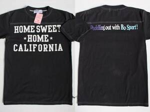 HTS43ボースポーツ レディース 切り返し 半袖Tシャツ スウィート ホーム カリフォルニアSWEET HOME CALIFORNIAクラシック サーフBO SPORT黒