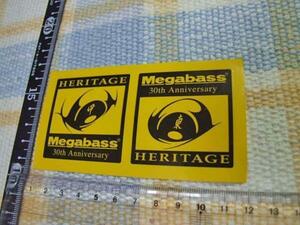 Megabass/メガバス/Heritage/３０周年/シート/ステッカー/シール　※ ヤフーショッピングストア/レア物商会・健美堂でも大量出品中！