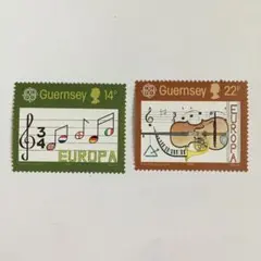グワーンジー  ヨーロッパ切手・音楽2種完 未使用 1985