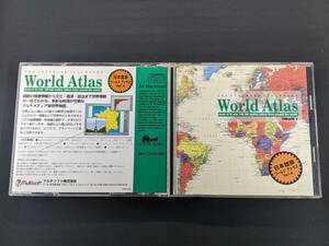 CD-ROM　「World Atlas ワールドアトラス　Ver.4　Macintosh」PC、日本語版、電子地図ソフト　管理K