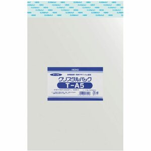 シモジマ ヘイコー 透明 OPP袋 クリスタルパック テープ付 A5 100枚 T-A5 006740910