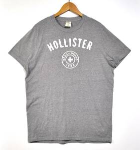 即決【HOLLISTER】ホリスター アップリケTシャツ グレー XL 古着良品