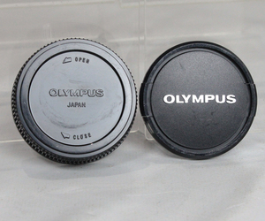 031664 【並品 オリンパス】 OLYMPUS 49mm レンズキャップ&レンズリアキャップ