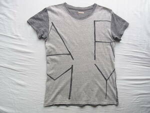 KAPITAL キャピタル　A R M Y プリント　Tシャツ　サイズ 2 日本製　　杢グレー濃淡