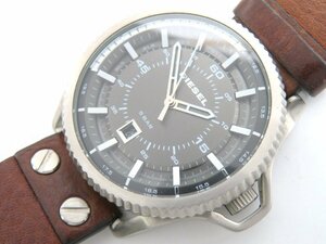 1円◆稼働◆ ディーゼル DZ-1716 グレー クオーツ メンズ 腕時計 M41612