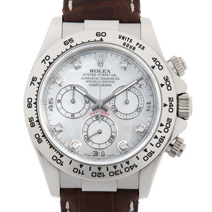ロレックス コスモグラフ デイトナ 8Pダイヤ 116519NG ホワイトシェル ランダム番 中古 メンズ 腕時計