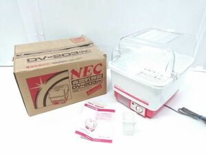 ♪美品 NEC 食器乾燥機 DV-203 ピンク 家電 レトロ キッチン 元箱/取説付き A042312A @140♪