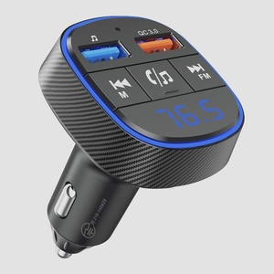 送料無料★TOZATT FMトランスミッター Bluetooth QC3.0急速充電 ハンズフリー通話 カーチャージャー