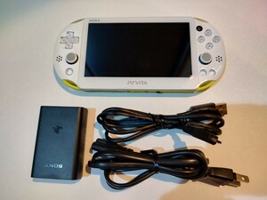 【美品、１円スタート】SONY PSVITA PCH-2000ZA13 ライムグリーン／ホワイト