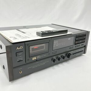 A&D GX-Z9100EX ステレオカセットデッキ カセットデッキ アカイ 赤井　オーディオ機器 リモコン　取説付き　追加写真有り　01-0315