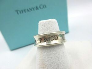 ◇ TIFFANY＆Co ティファニー 1837 ナロー SV925 リング 指輪 約10号 レディースアクセサリー 保存袋 箱付き 中古品